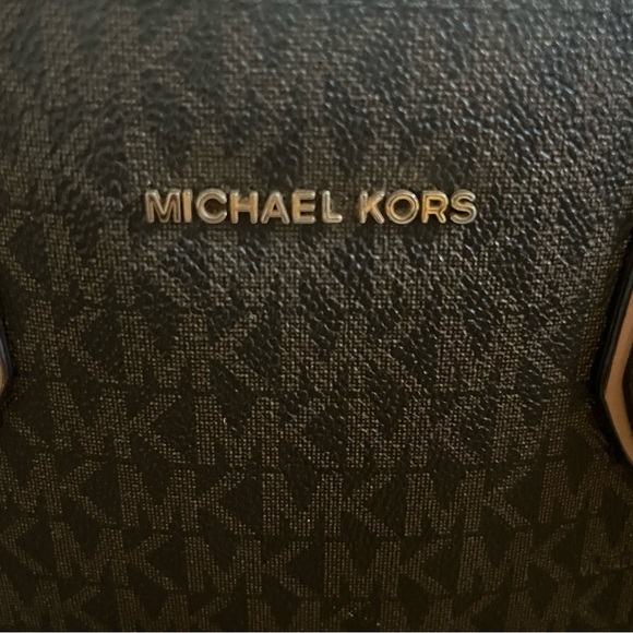 Michael Kors Brown and Tan Shoulder Bag with Structured Design - Picture 8 of 13